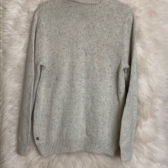 Chaps | Shawl Collar Cable Knit Cream Sweater - Picture 6 of 9